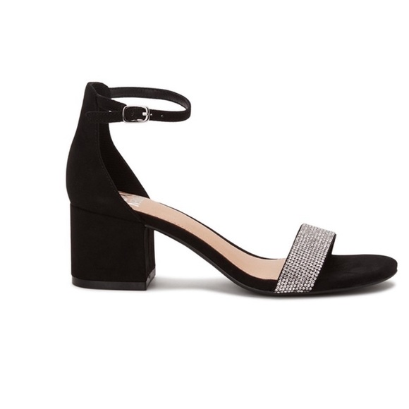 NWT! Madden NYC Women's Illie City Black Ankle Strap Block Heel Sandals 9.5 - Picture 3 of 13